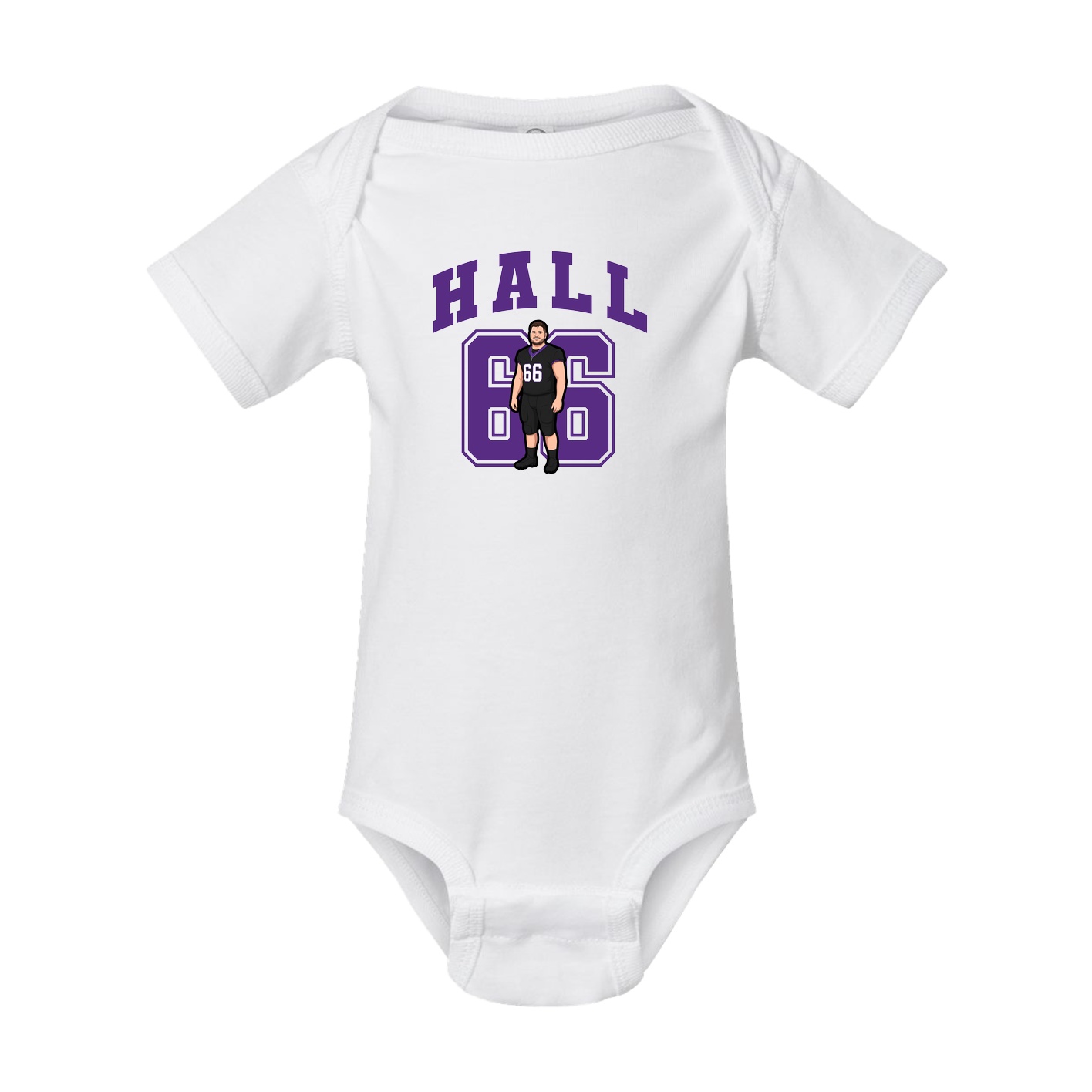 Baby Onesie — Number in White