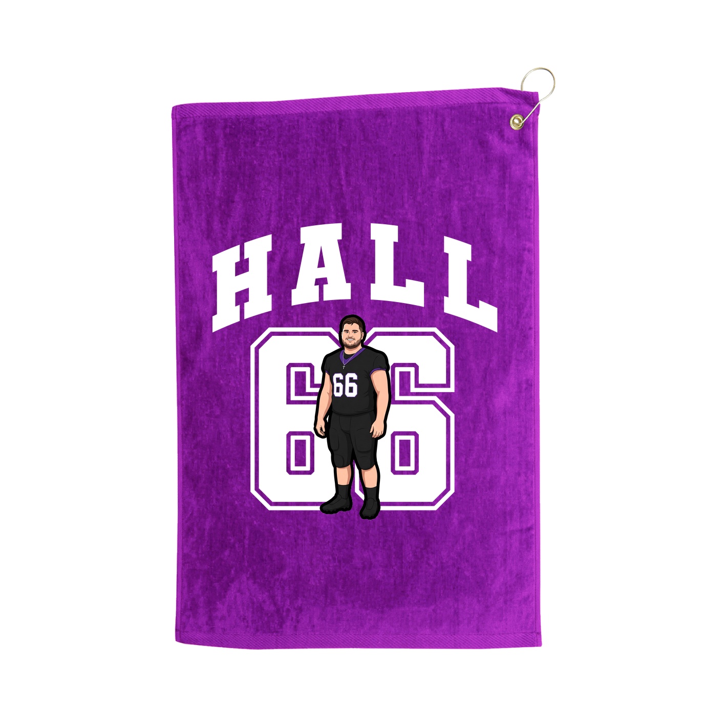 Golf Towel — Number in Purple