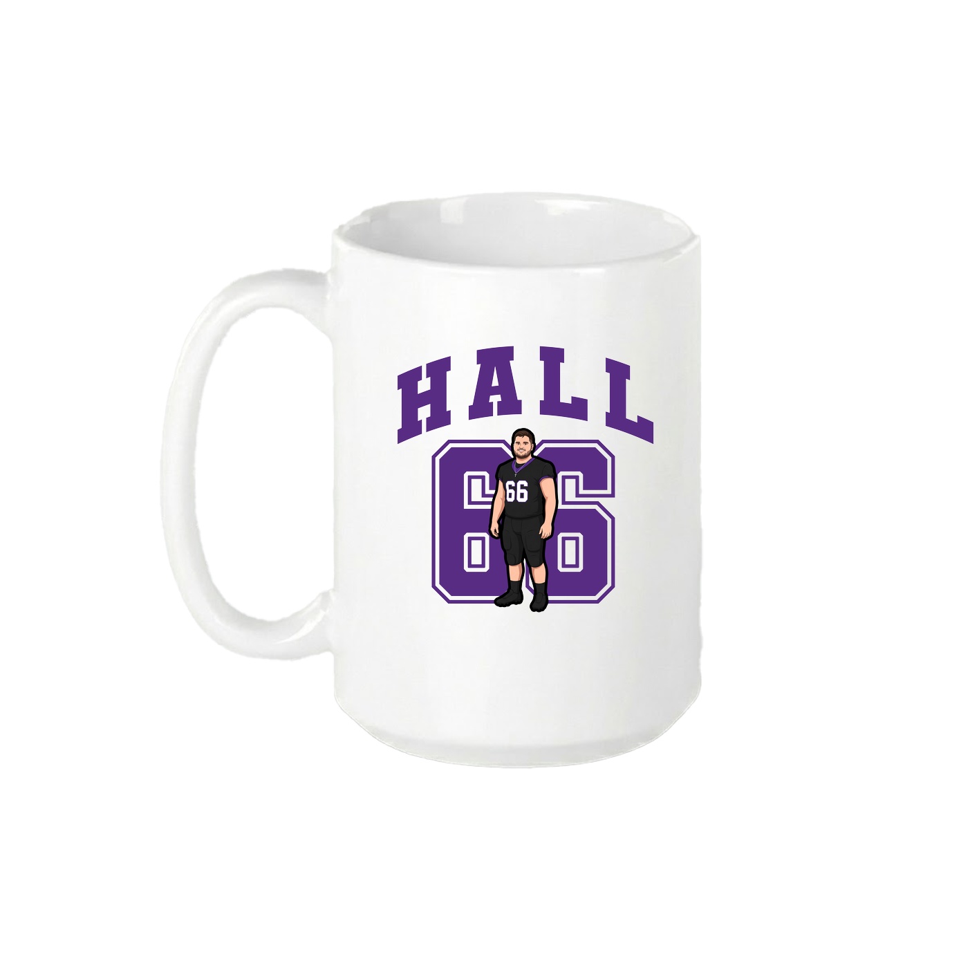 15oz Coffee Mug — Number in White