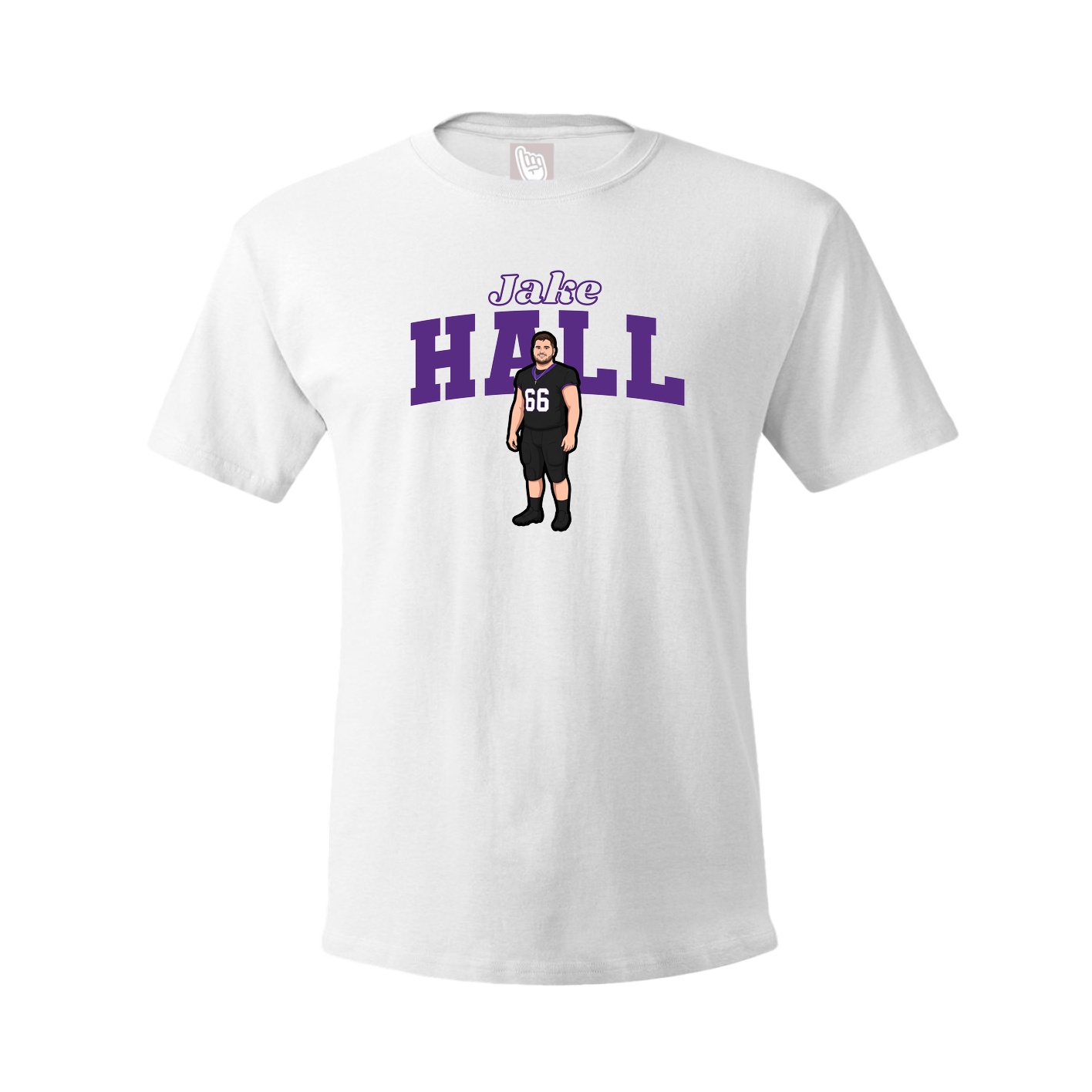 Youth Tee — Name Arch in White
