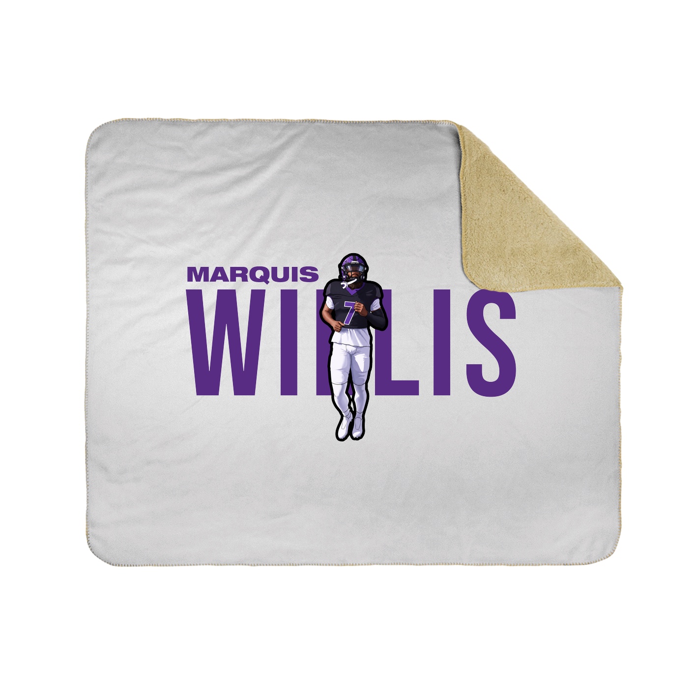 Throw Blanket — Player Name in White