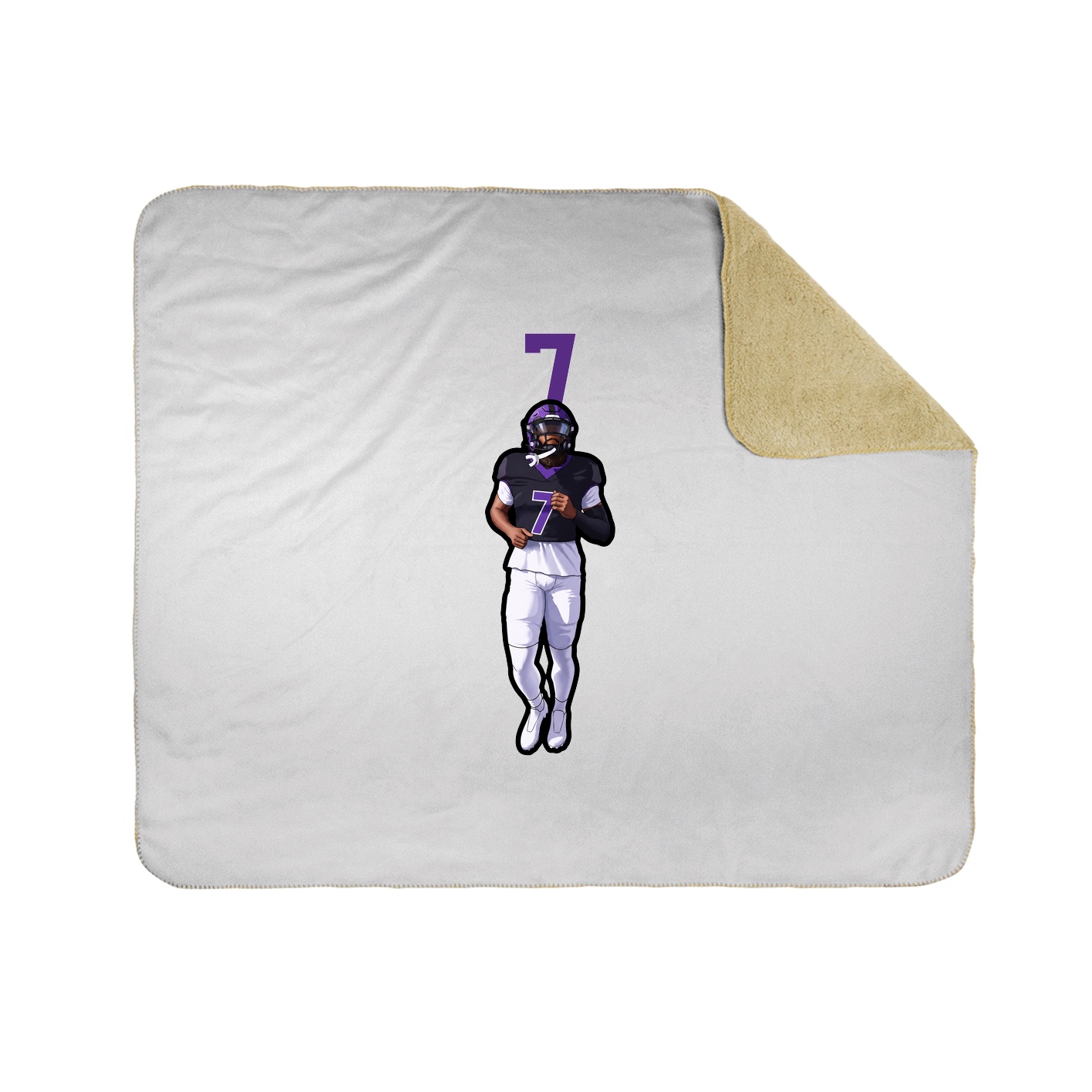 Throw Blanket — Number Top in White