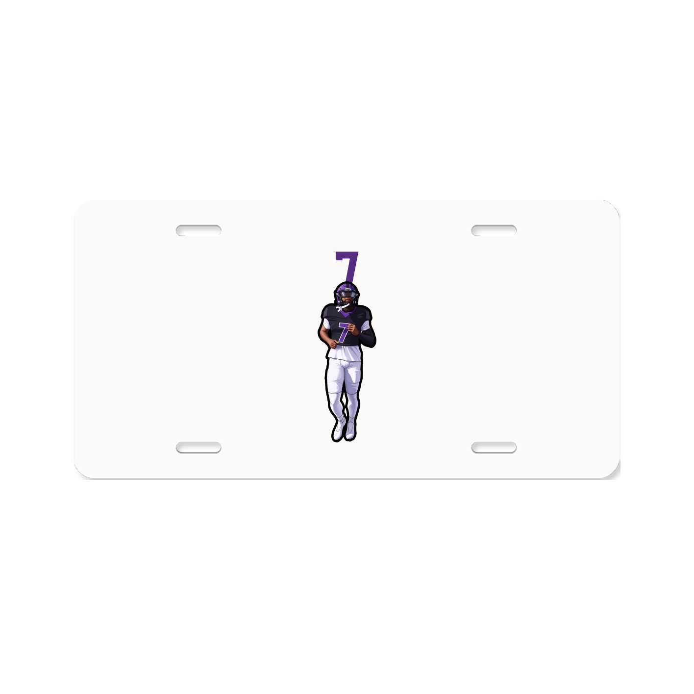License Plate — Number Top in Classic