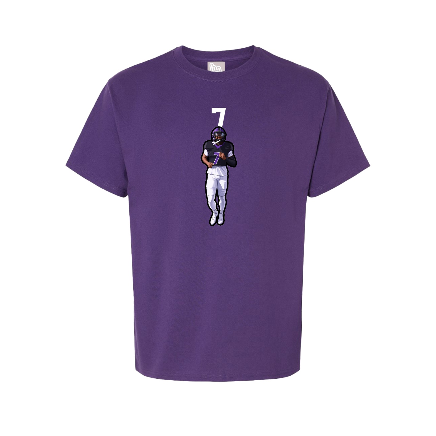 Youth Tee — Number Top in Purple