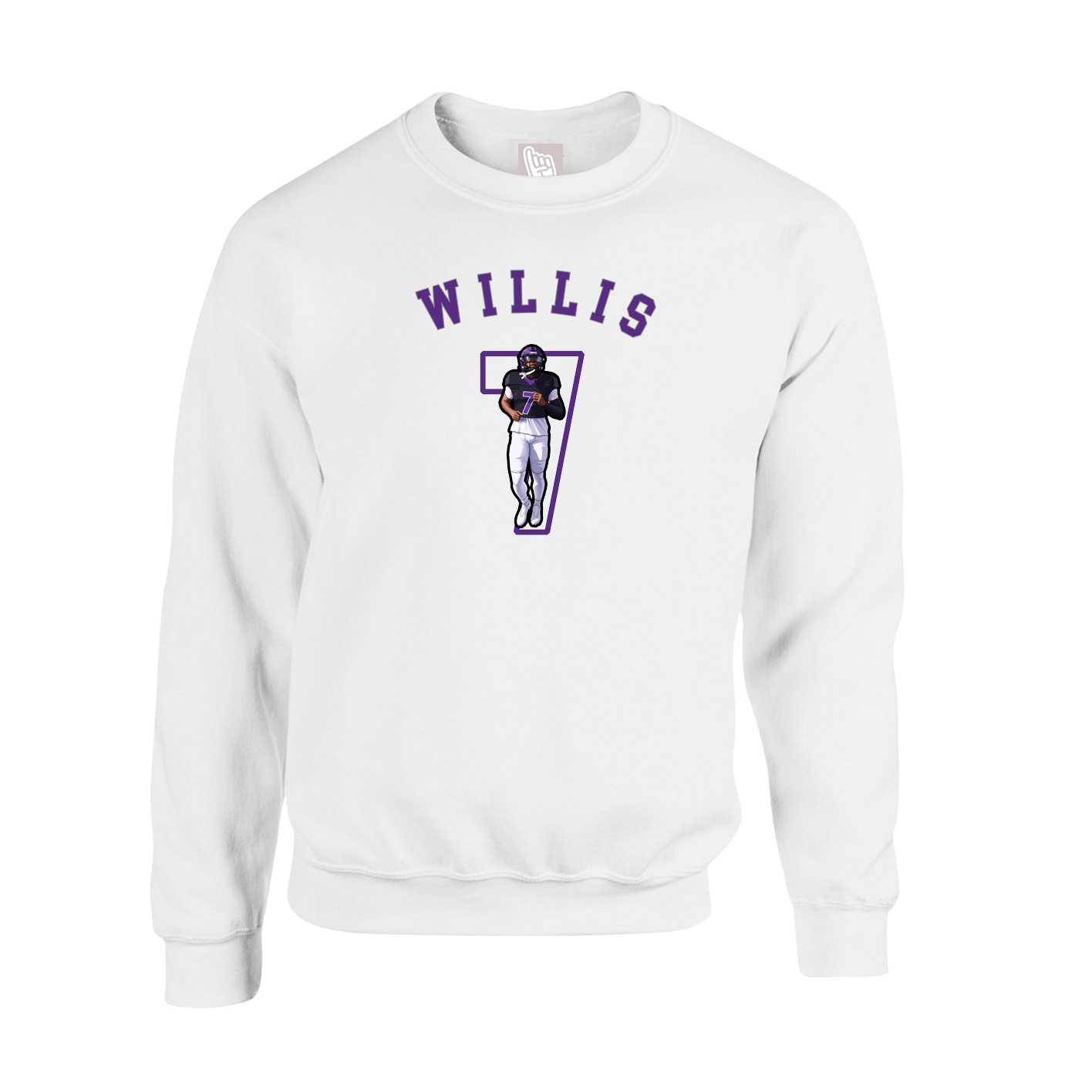 Fleece Crew — Shirsey Arch in White