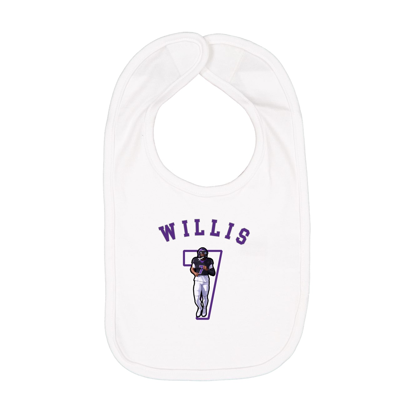 Infant Bib — Shirsey Arch in White