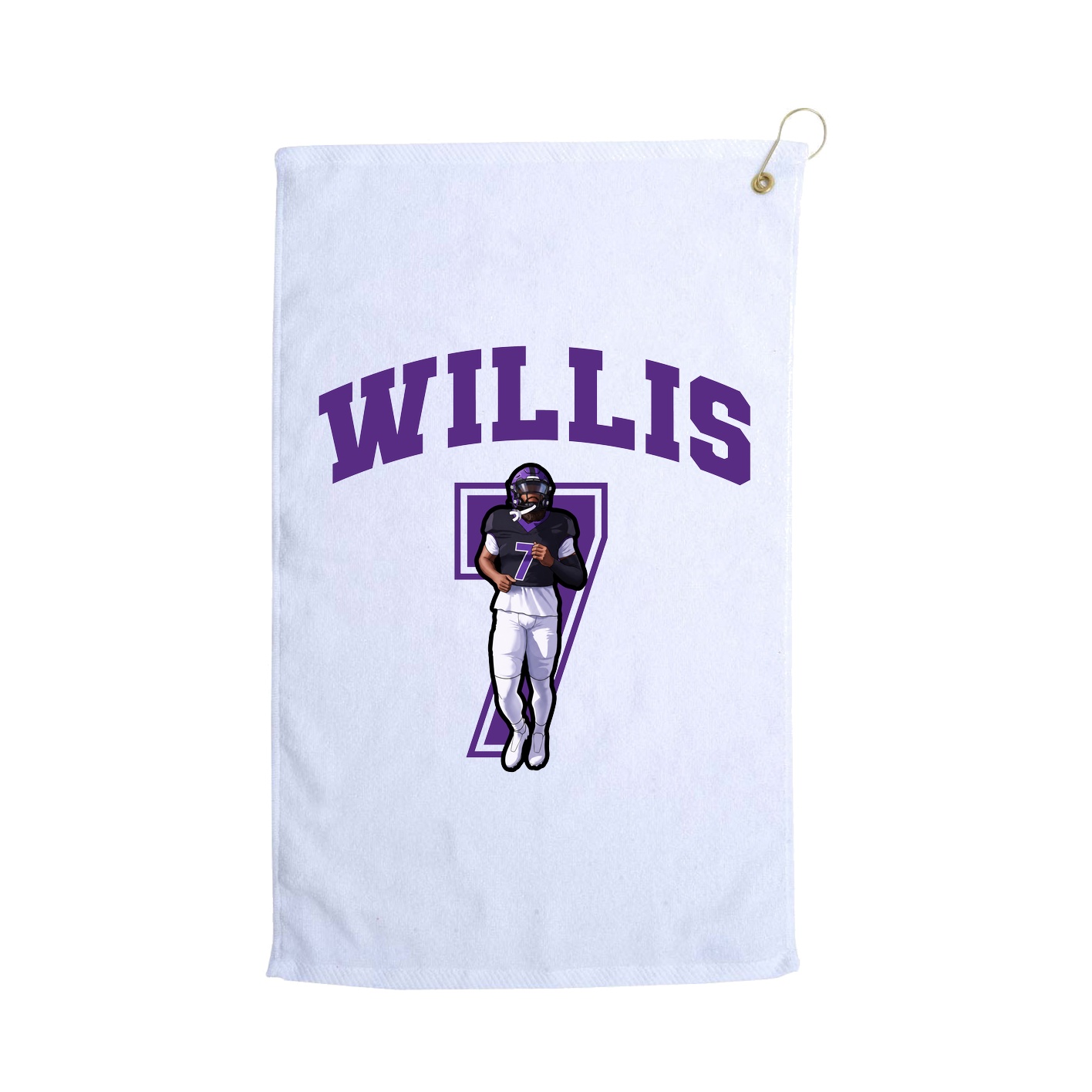 Golf Towel — Number in White