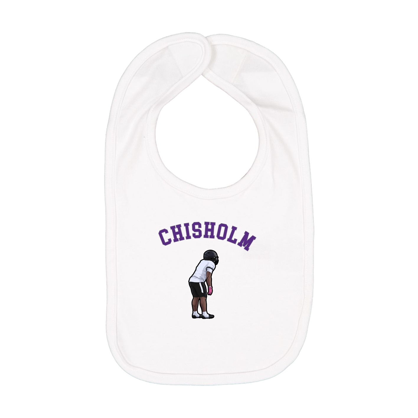 Infant Bib — Shirsey Arch in White