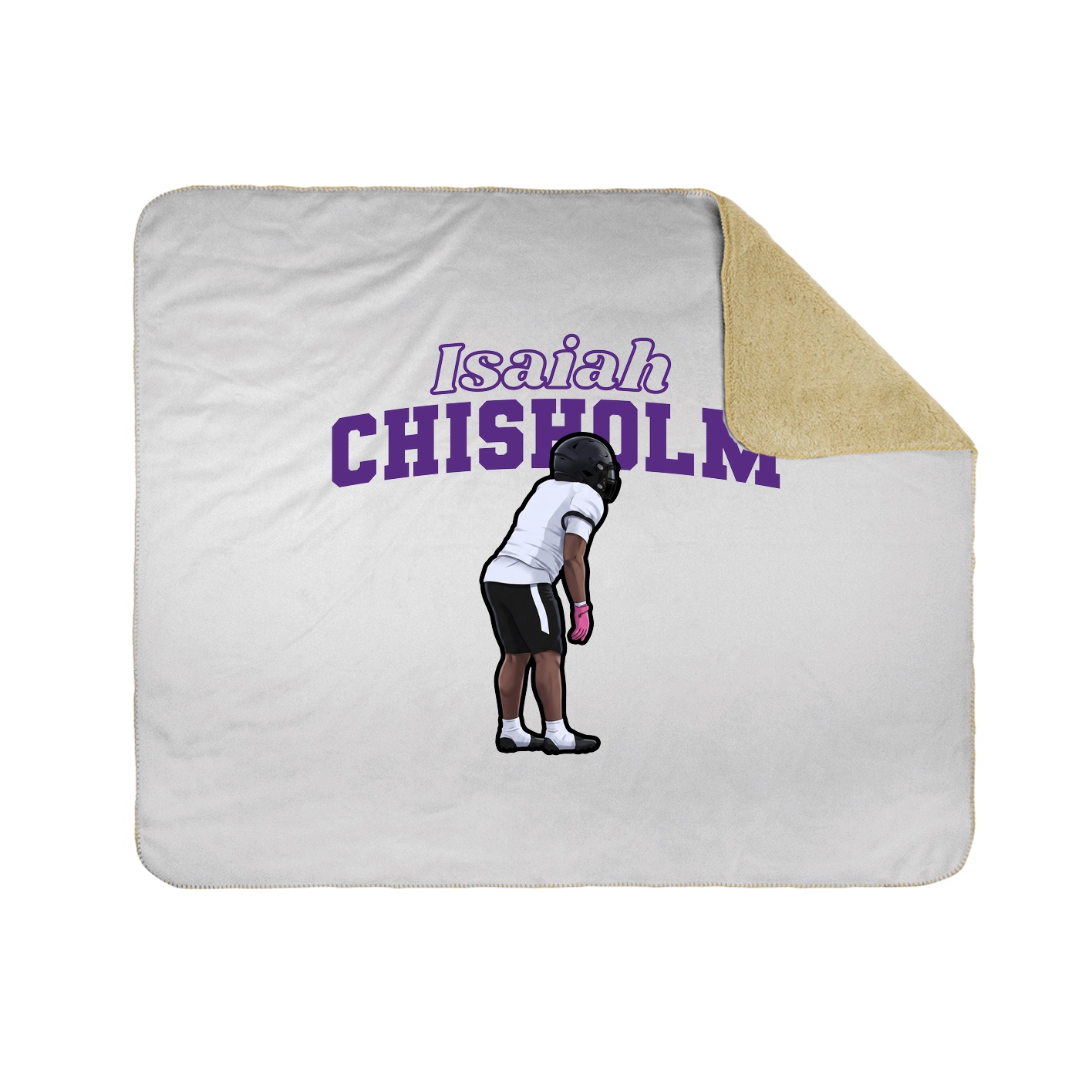 Throw Blanket — Name Arch in White