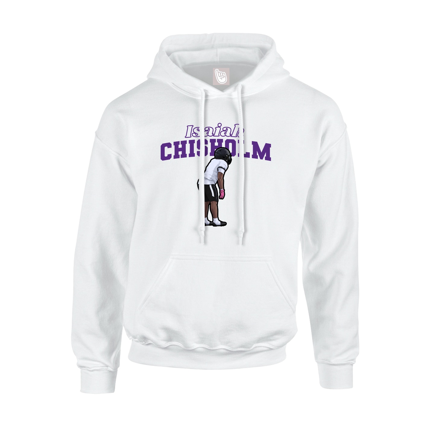 Hoodie — Name Arch in White
