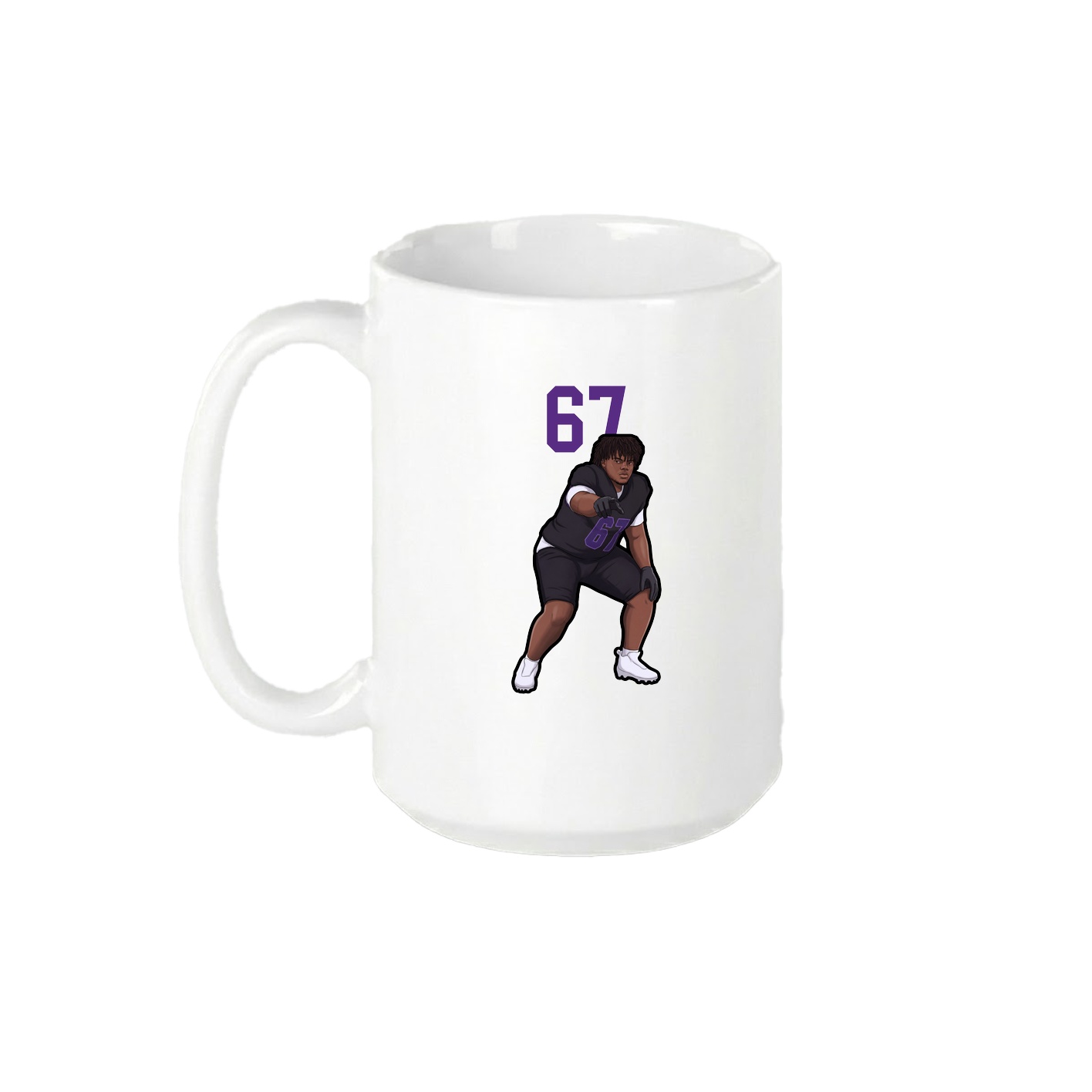 15oz Coffee Mug — Number Top in White