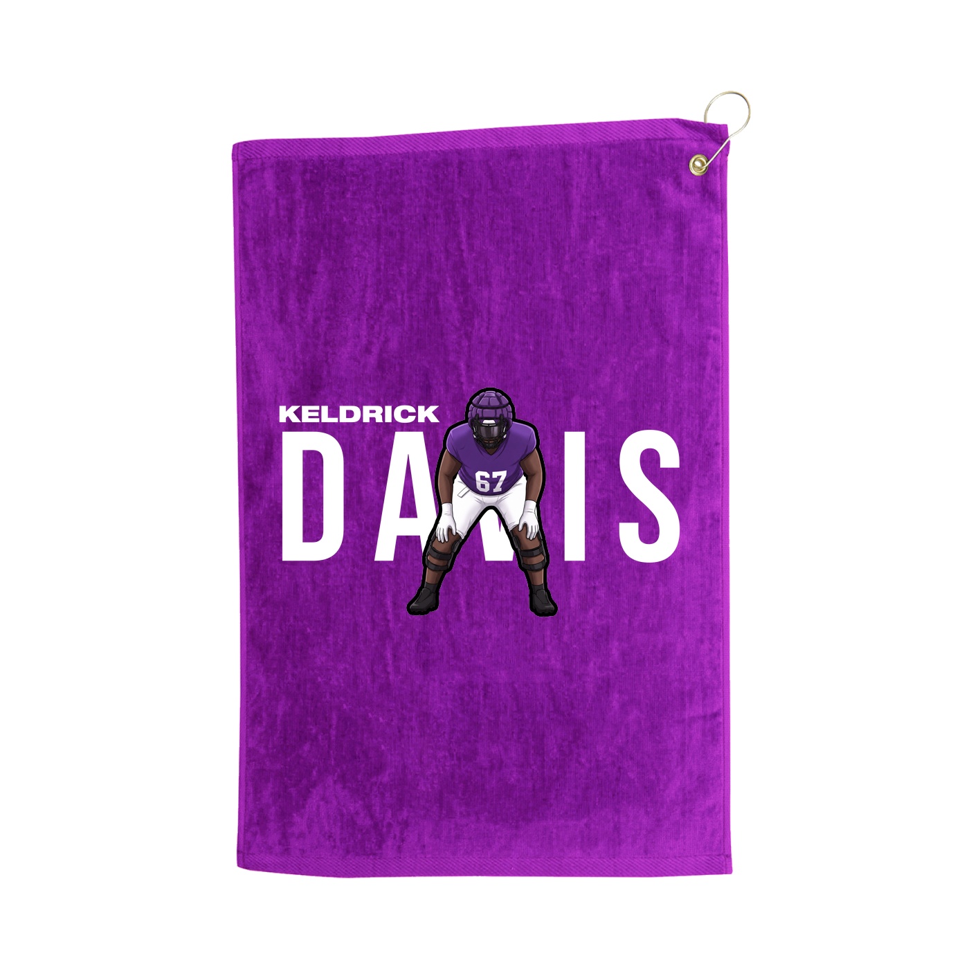 Golf Towel — Player Name in Purple