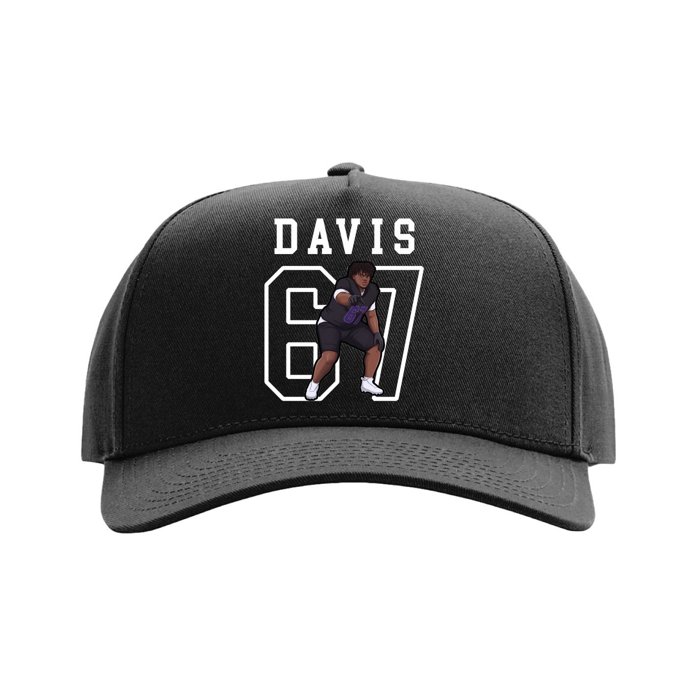 Full Fabric Five-Panel Champ Cap — Shirsey in Black