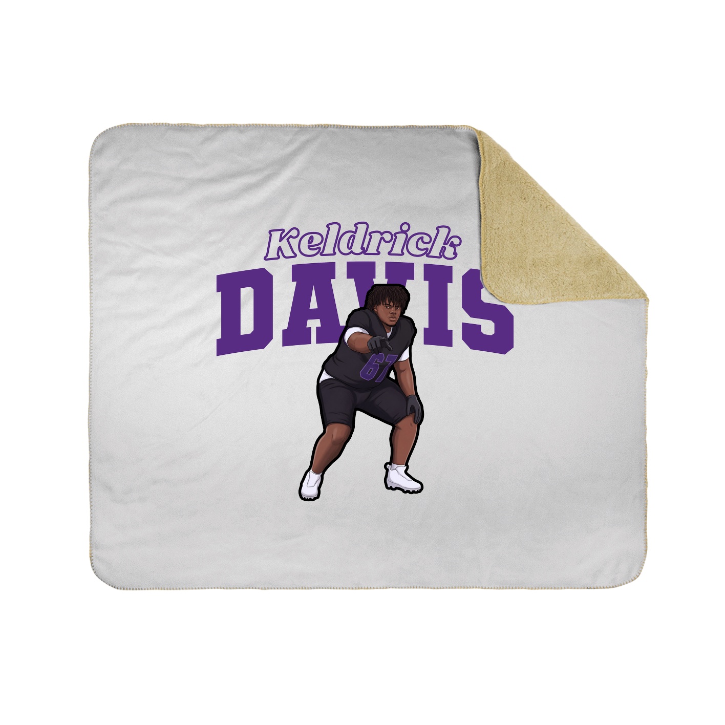 Throw Blanket — Name Arch in White