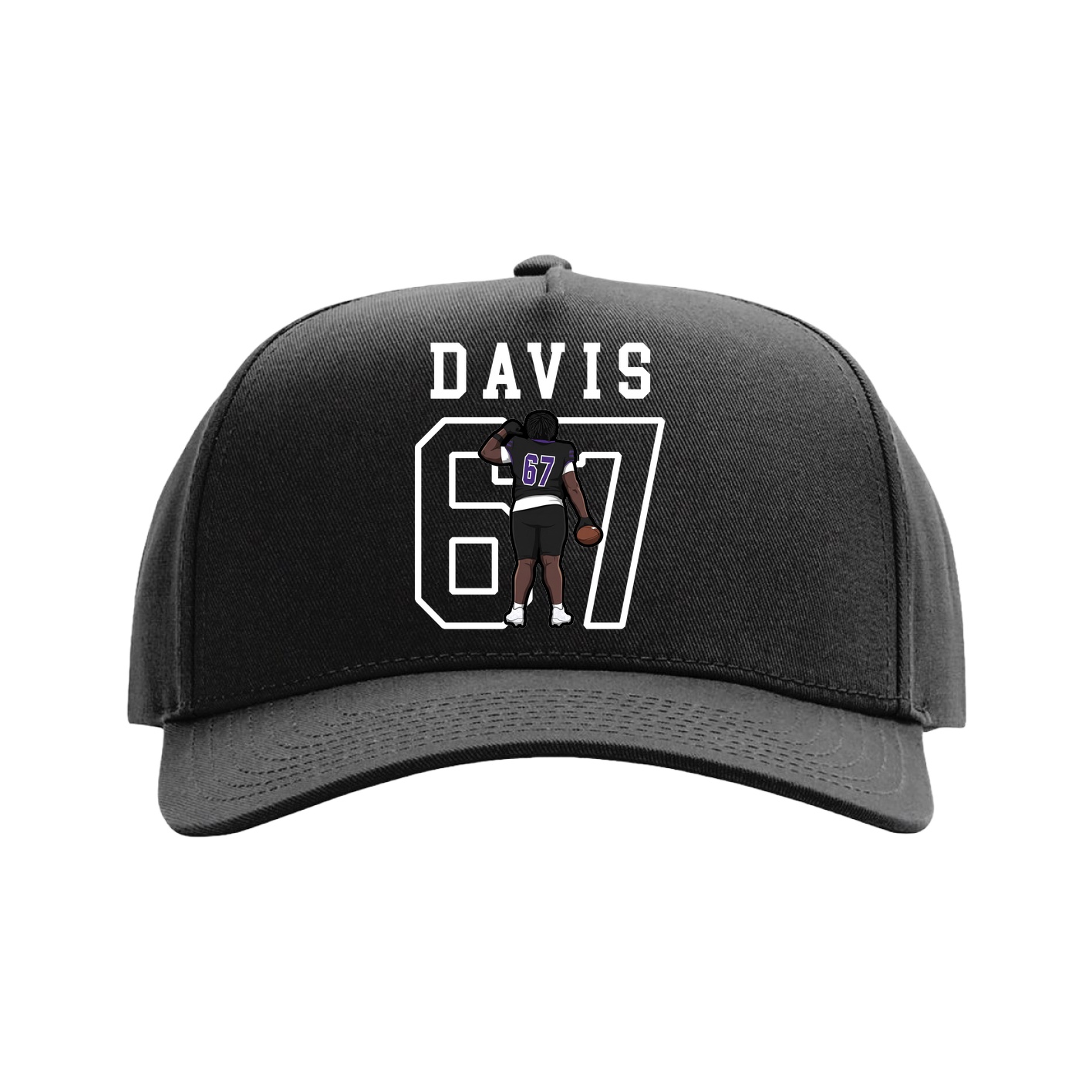 Full Fabric Five-Panel Champ Cap — Shirsey in Black