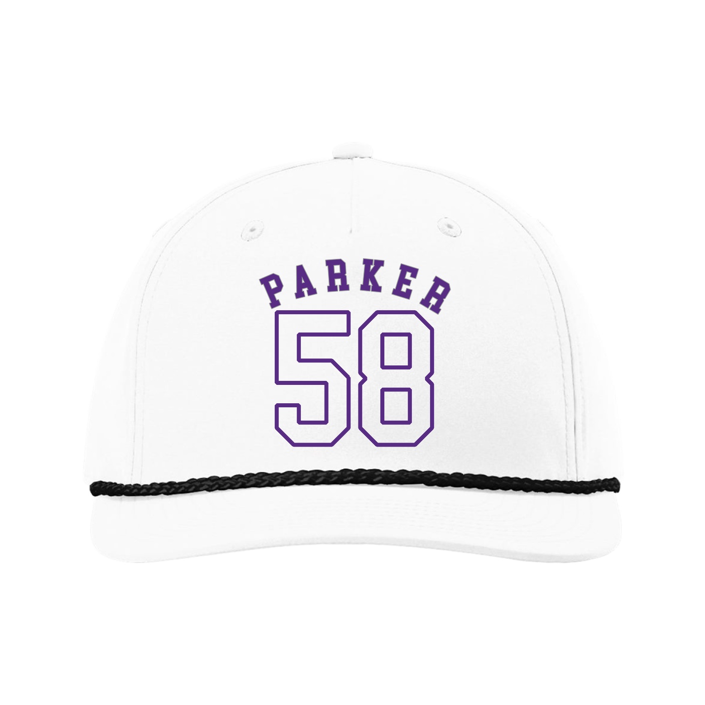 Five-Panel Classic Rope Cap — Shirsey Arch in White