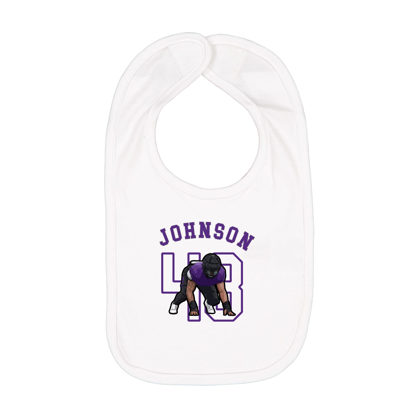 Infant Bib — Shirsey Arch in White