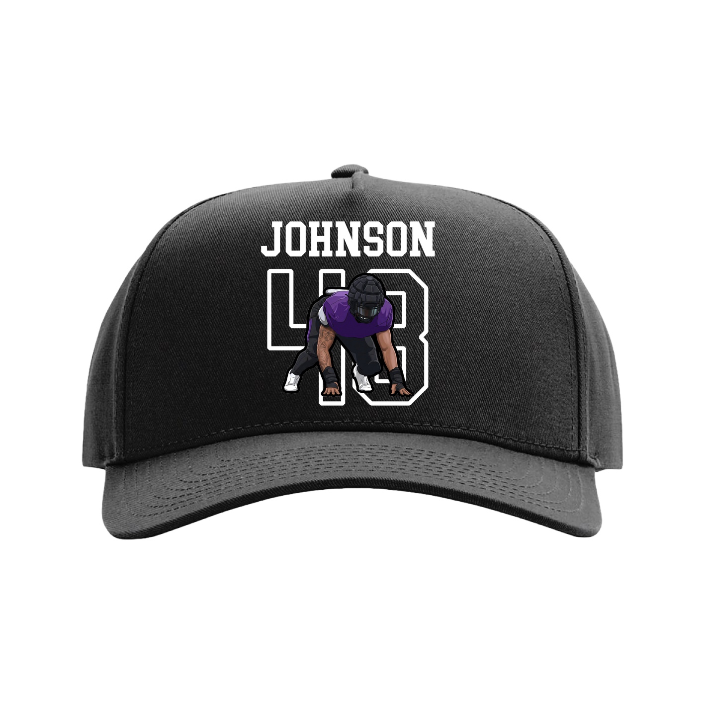 Full Fabric Five-Panel Champ Cap — Shirsey in Black