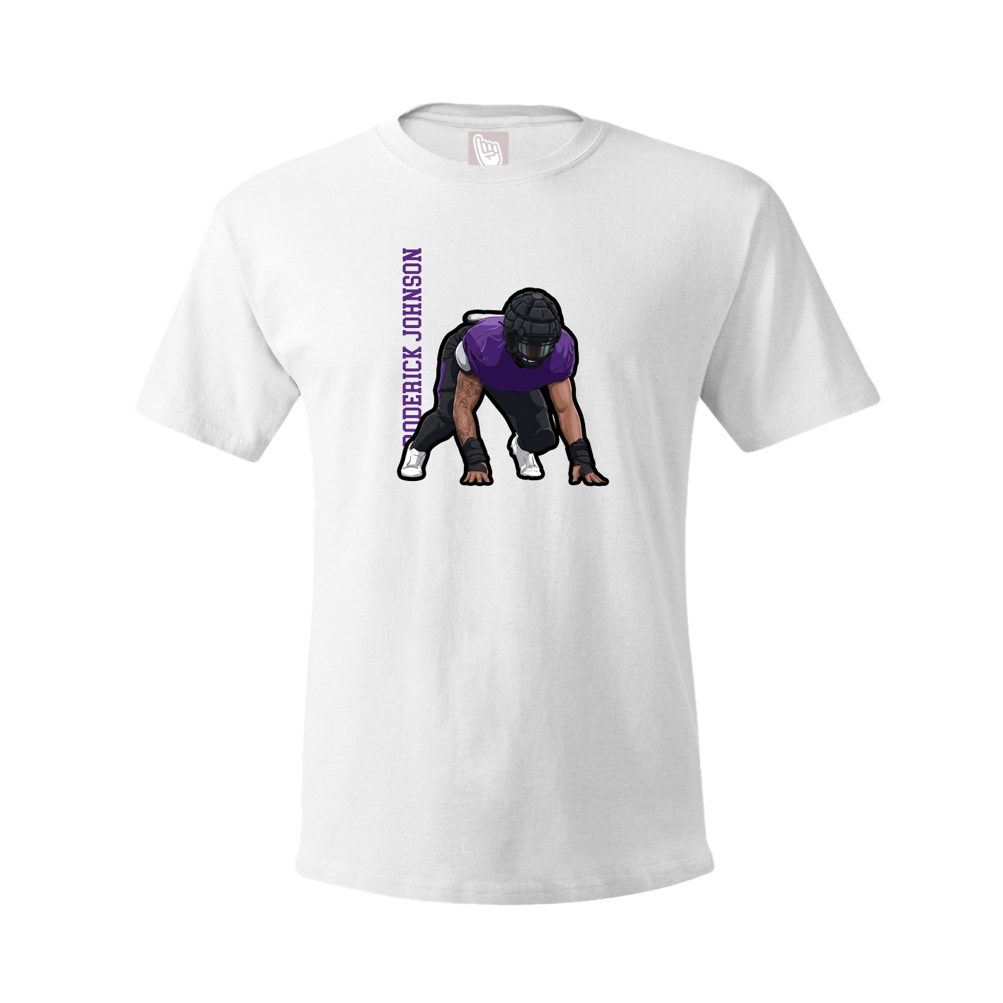 Tee — Name Vertical in White