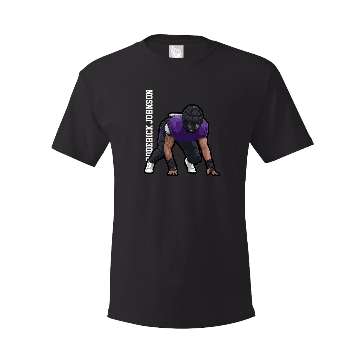 Youth Tee — Name Vertical in Black