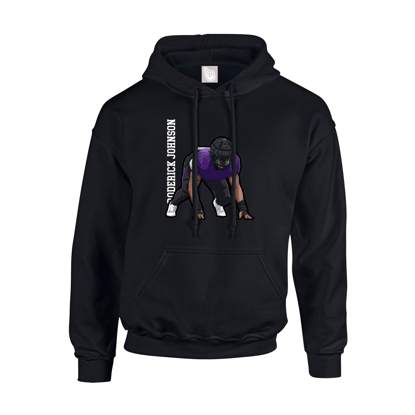 Hoodie — Name Vertical in Black