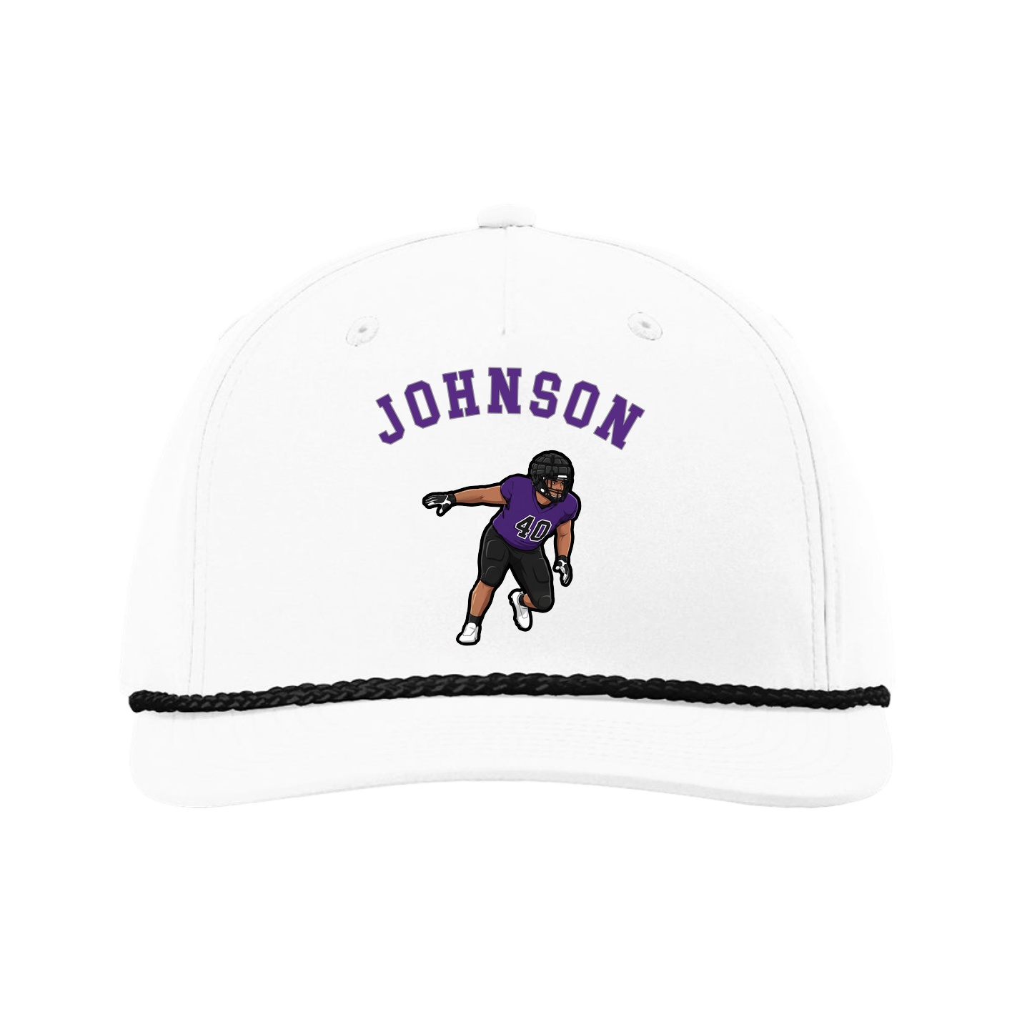 Five-Panel Classic Rope Cap — Shirsey Arch in White