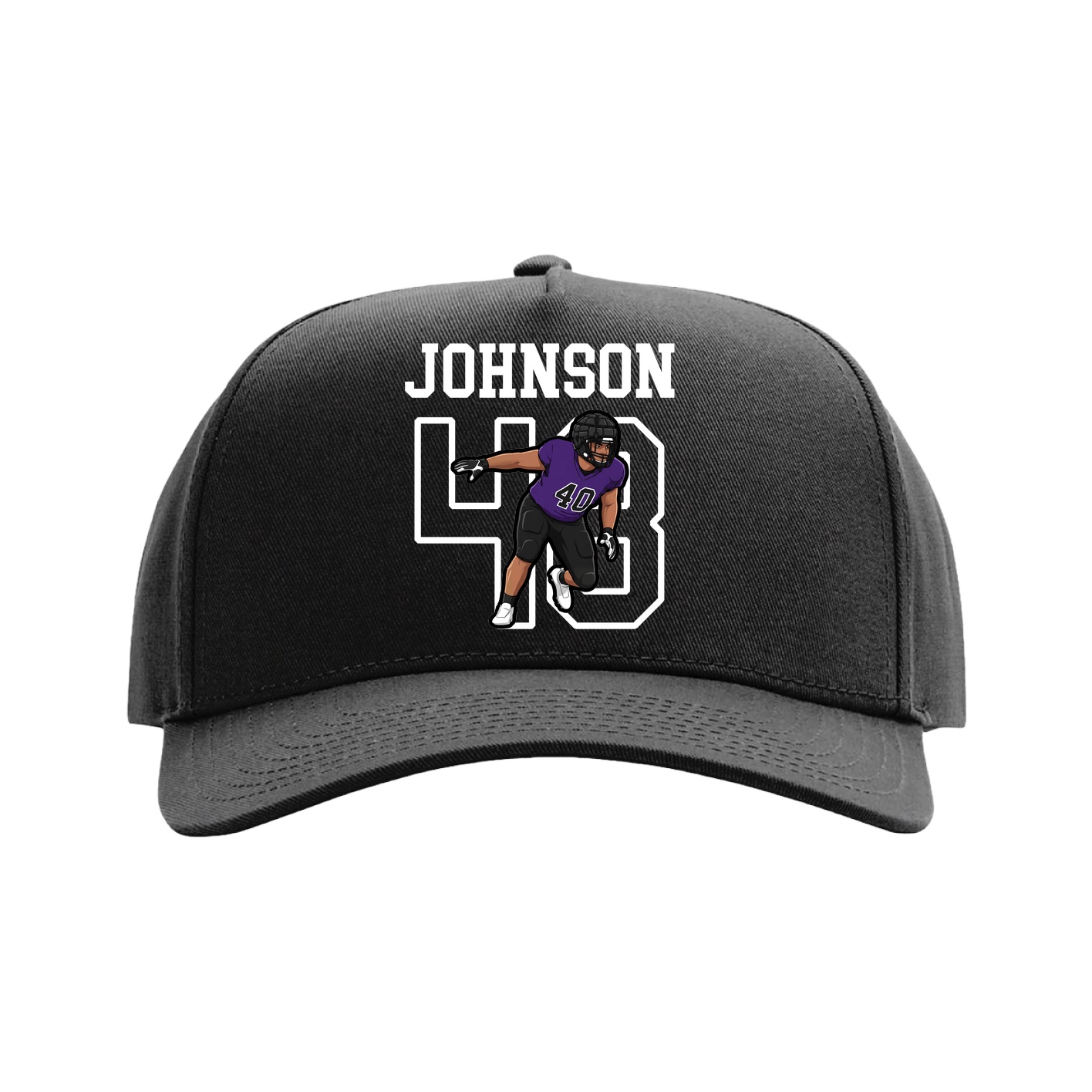 Full Fabric Five-Panel Champ Cap — Shirsey in Black