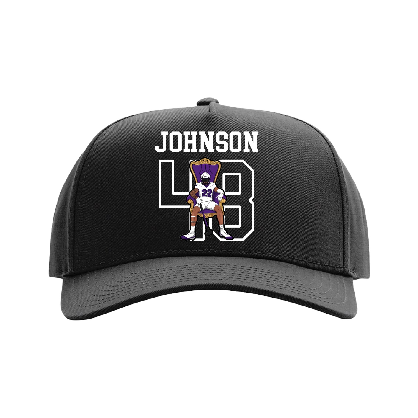 Full Fabric Five-Panel Champ Cap — Shirsey in Black