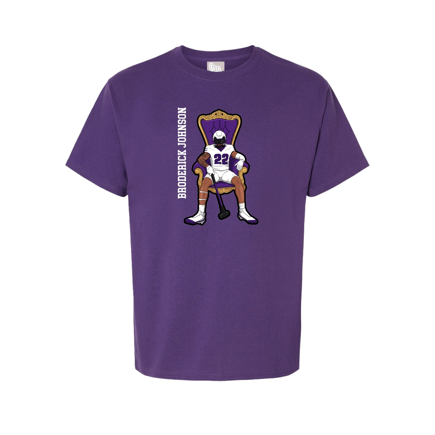Tee — Name Vertical in Purple