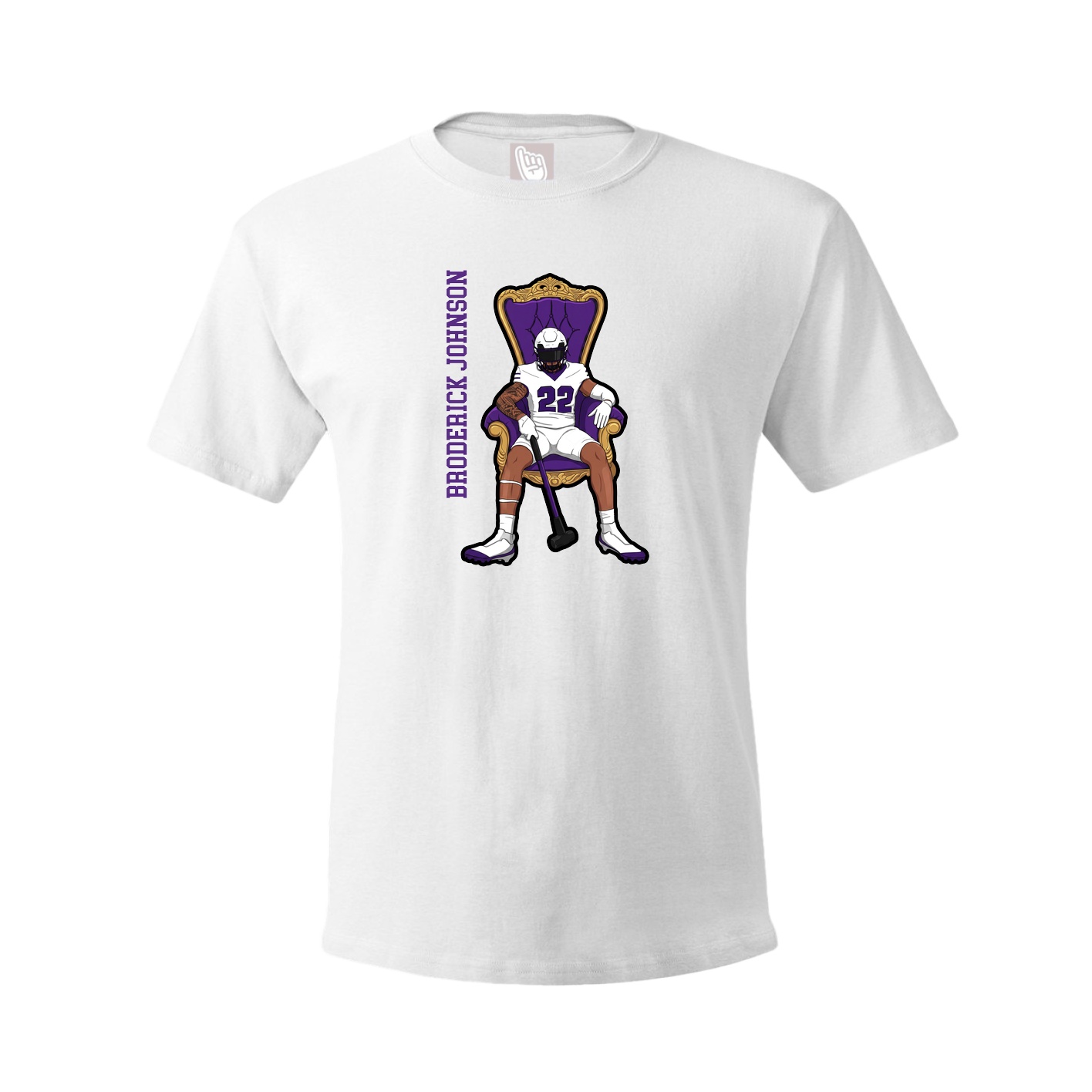 Tee — Name Vertical in White
