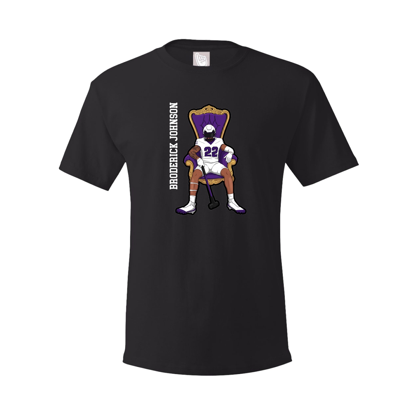 Youth Tee — Name Vertical in Black