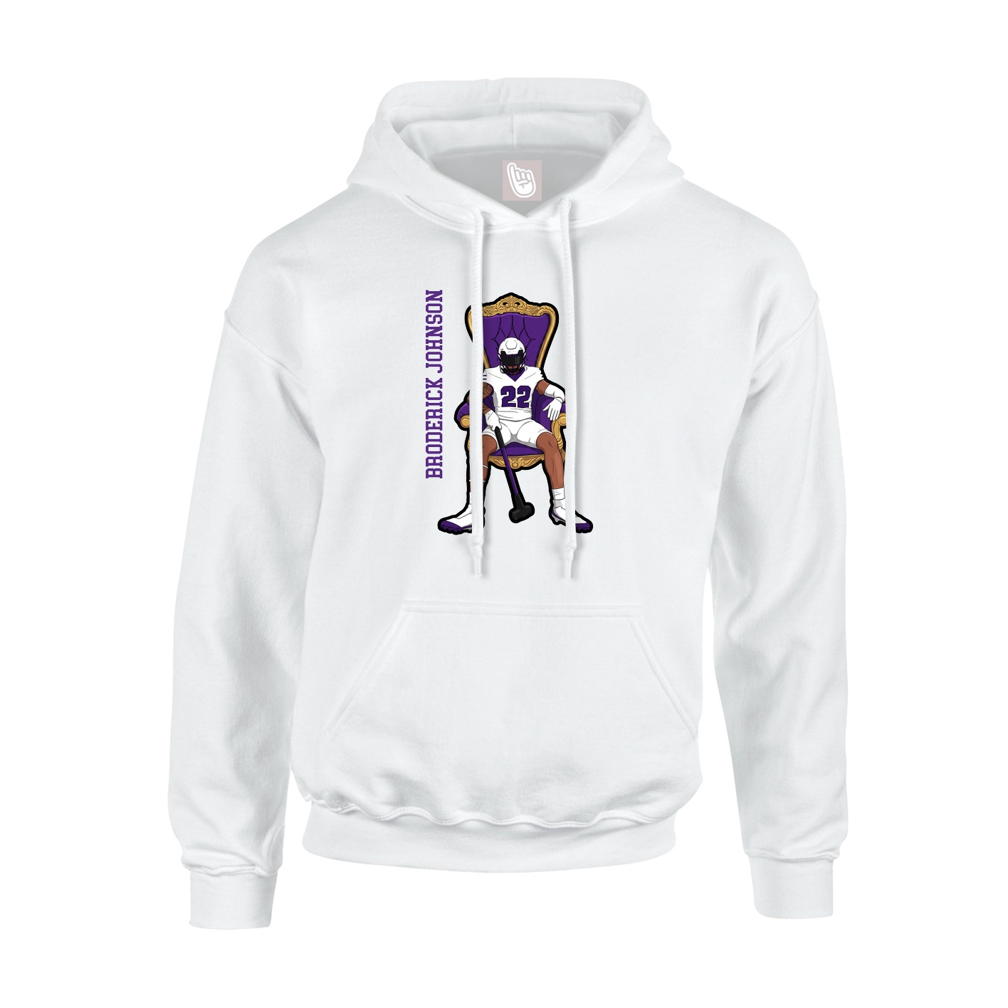 Hoodie — Name Vertical in White
