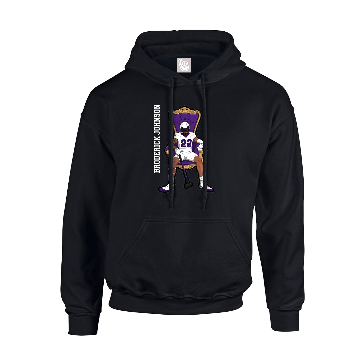 Youth Hoodie — Name Vertical in Black