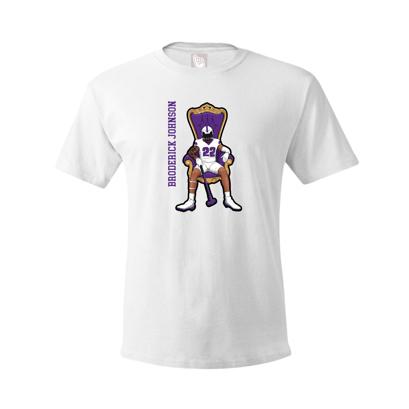 Youth Tee — Name Vertical in White