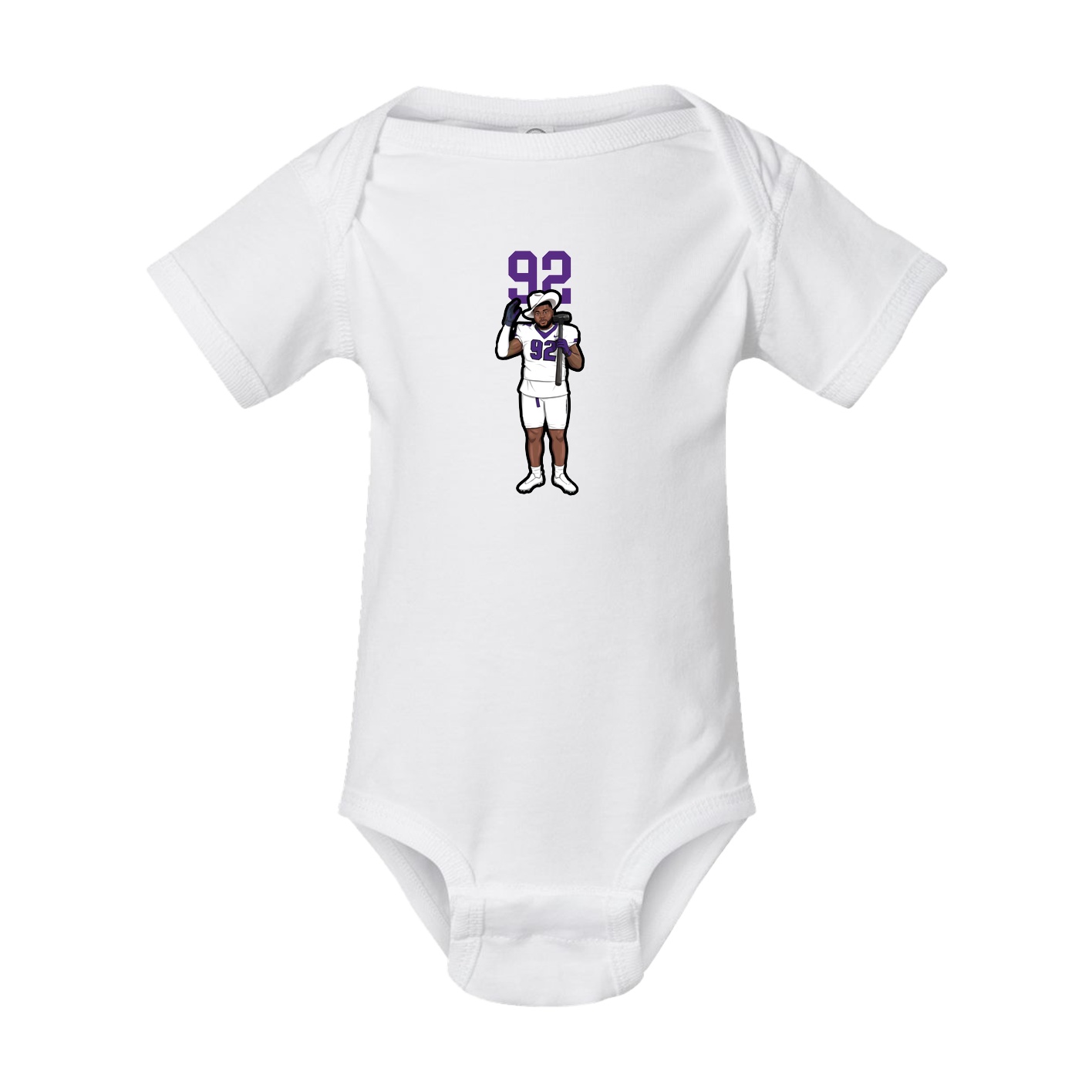 Baby Onesie — Number Top in White