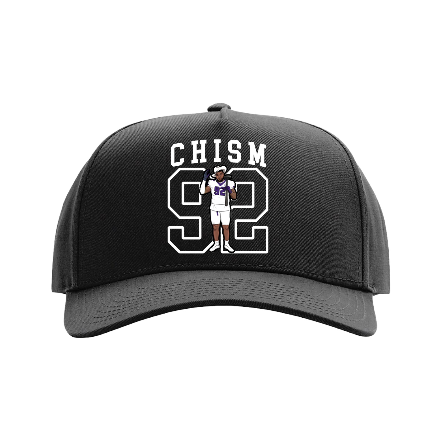 Full Fabric Five-Panel Champ Cap — Shirsey in Black