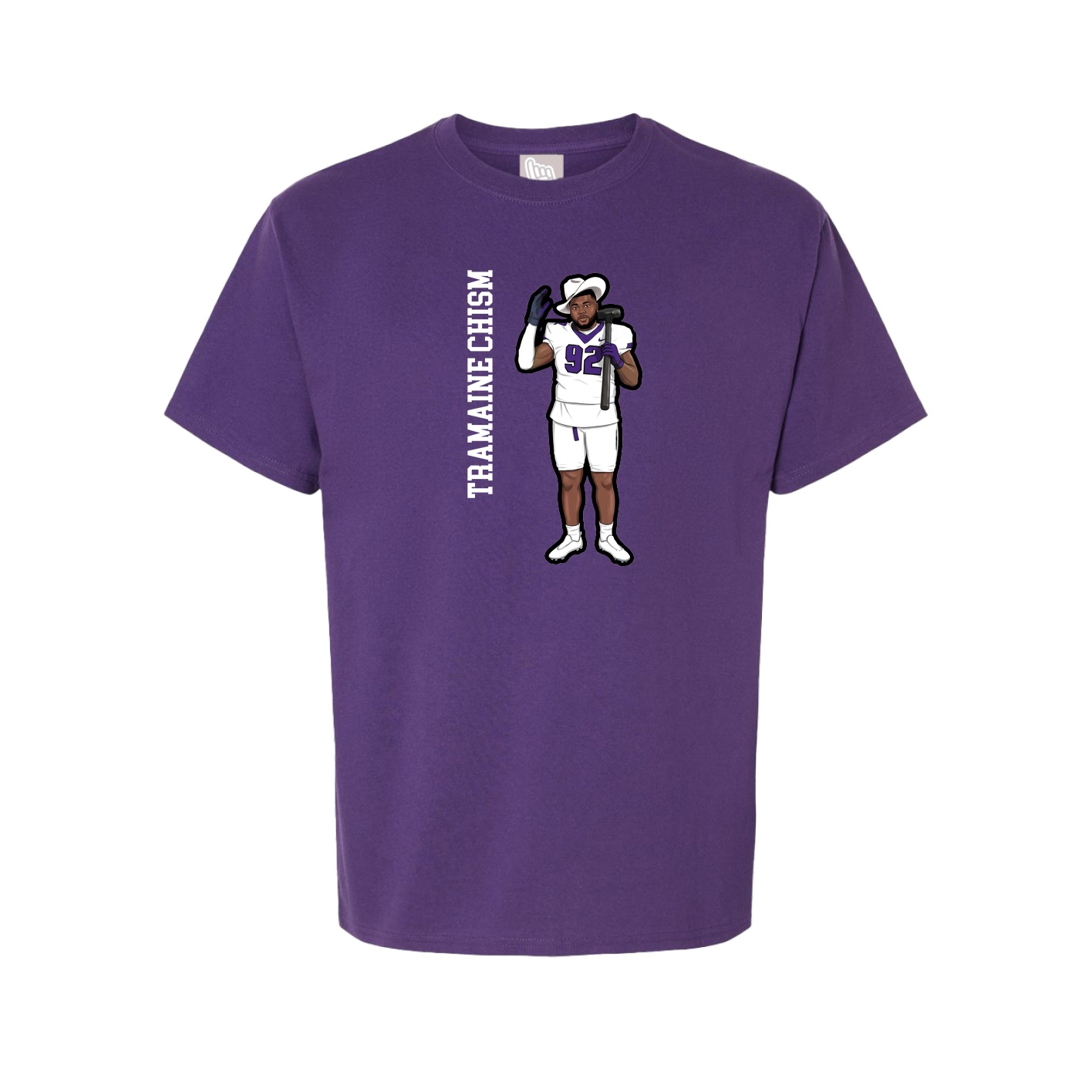 Youth Tee — Name Vertical in Purple