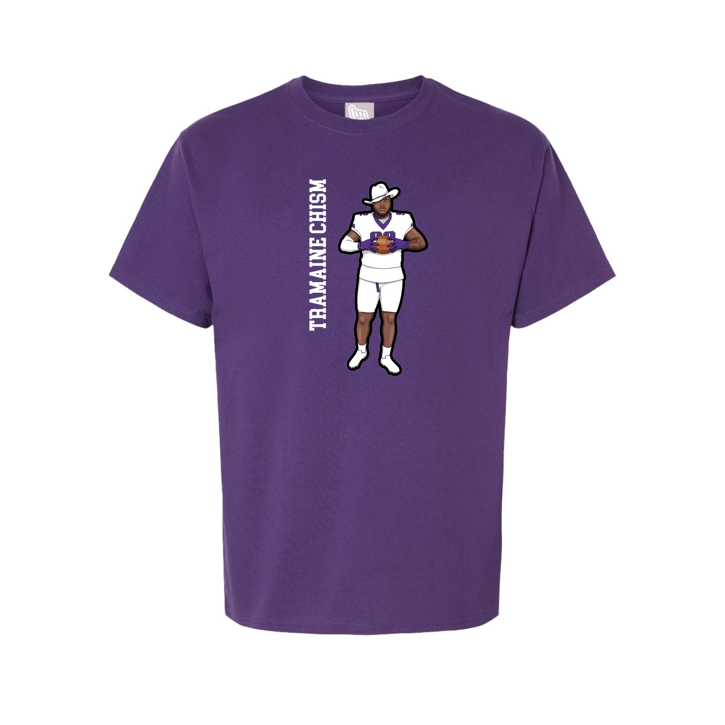 Tee — Name Vertical in Purple