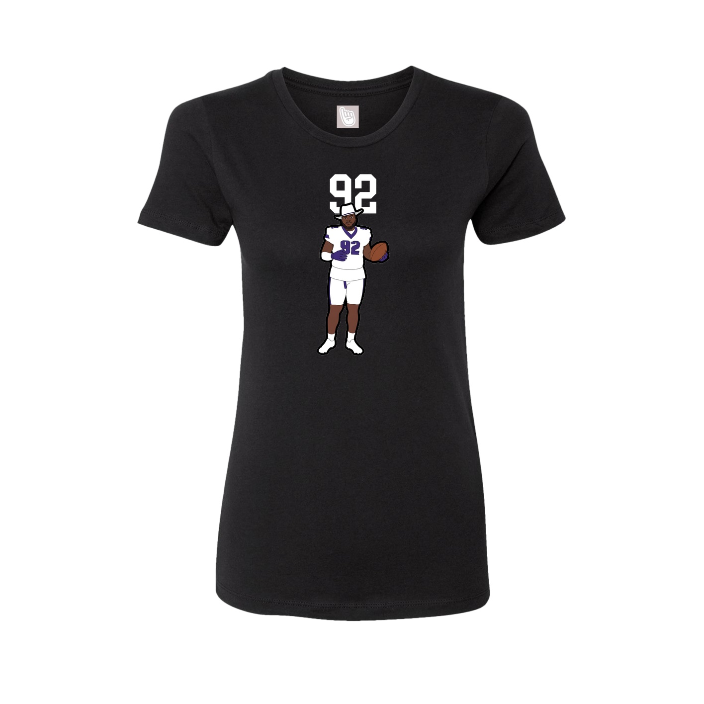 Womens Tee — Number Top in Black