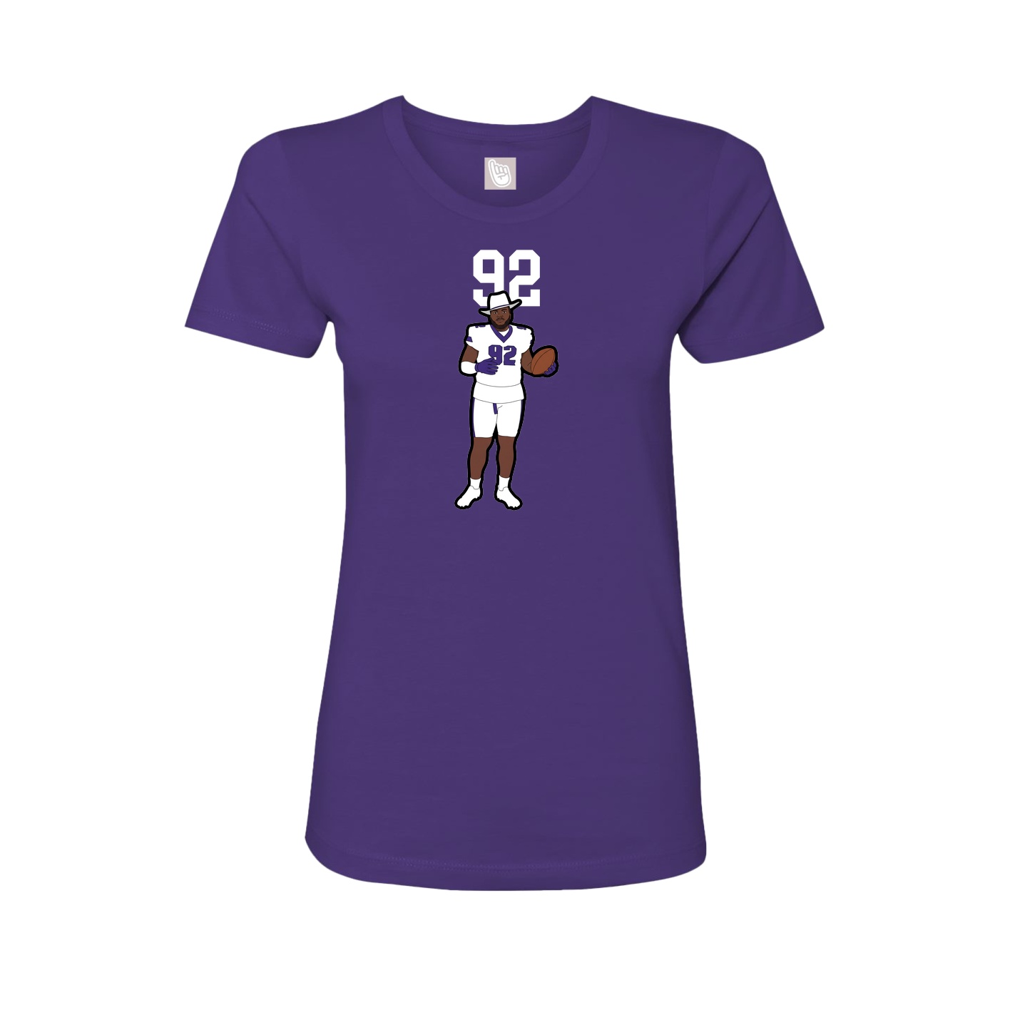 Fitted Women's Tee — Number Top in Purple