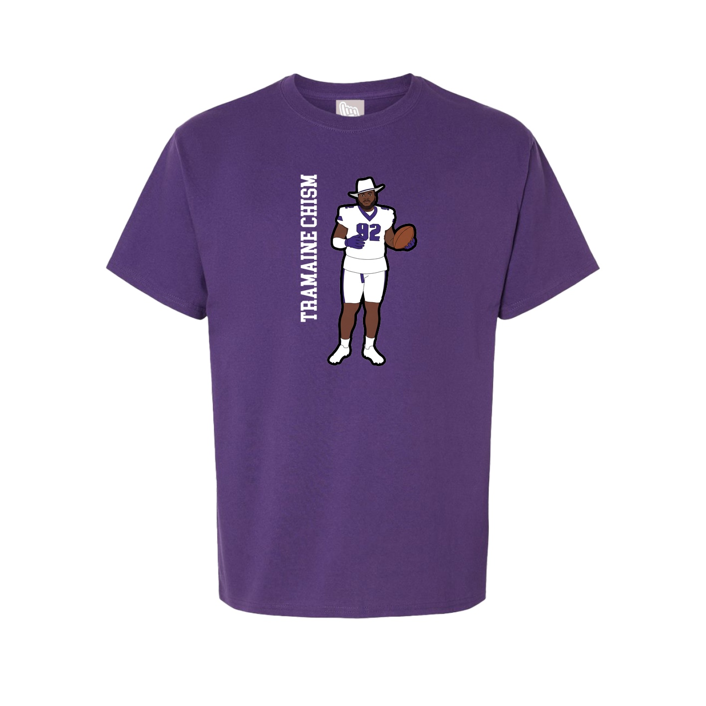 Youth Tee — Name Vertical in Purple