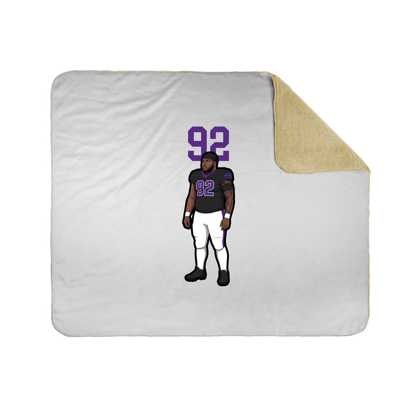 Throw Blanket — Number Top in White