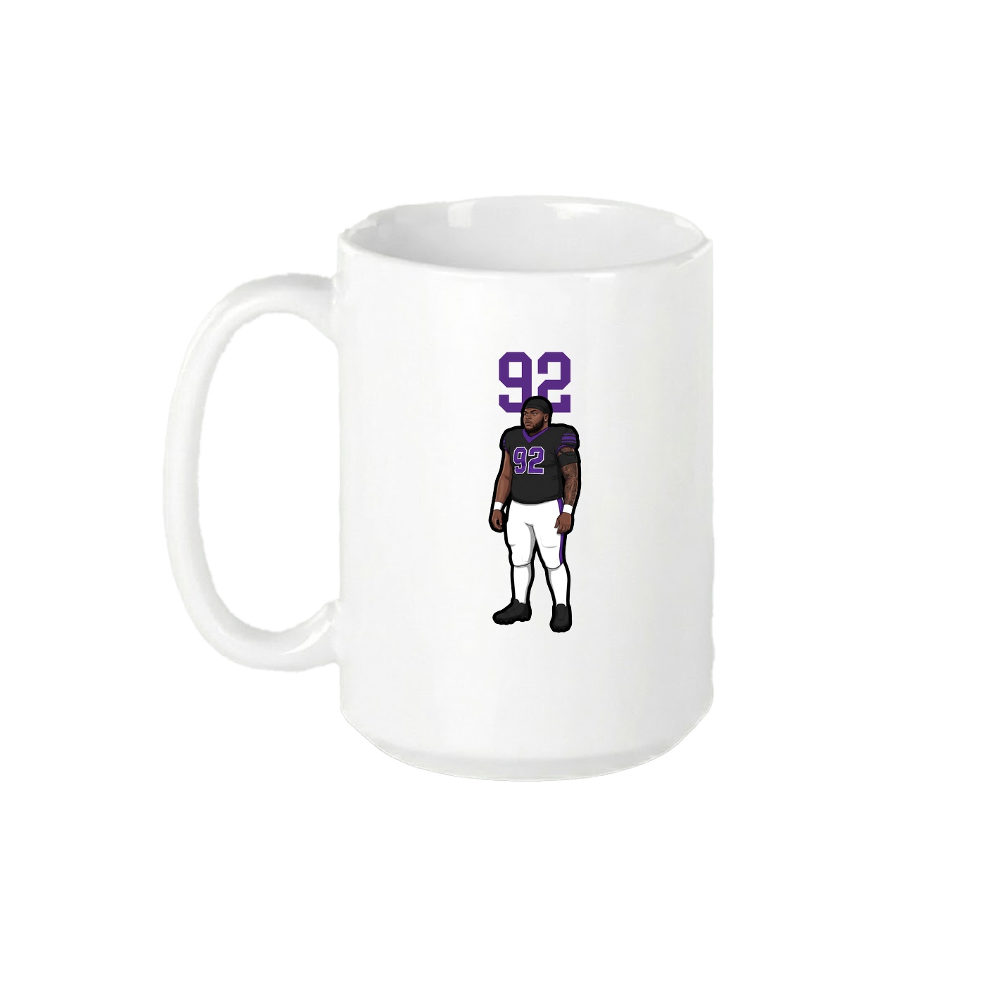 15oz Coffee Mug — Number Top in White