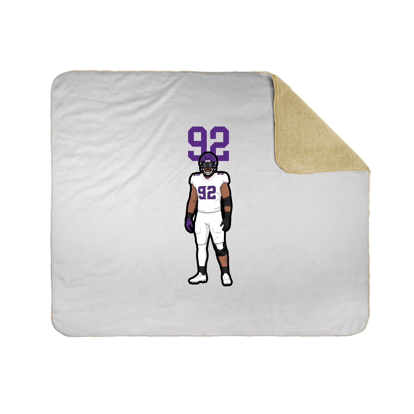 Throw Blanket — Number Top in White