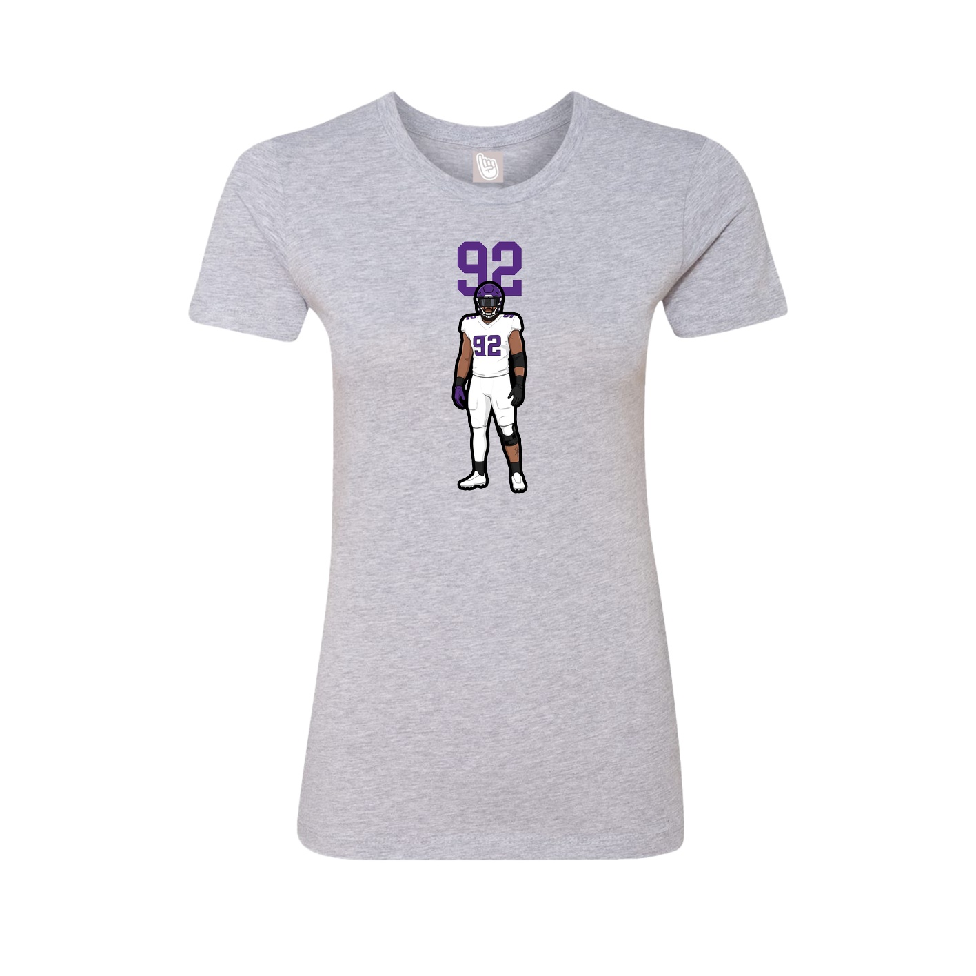 Womens Tee — Number Top in Grey