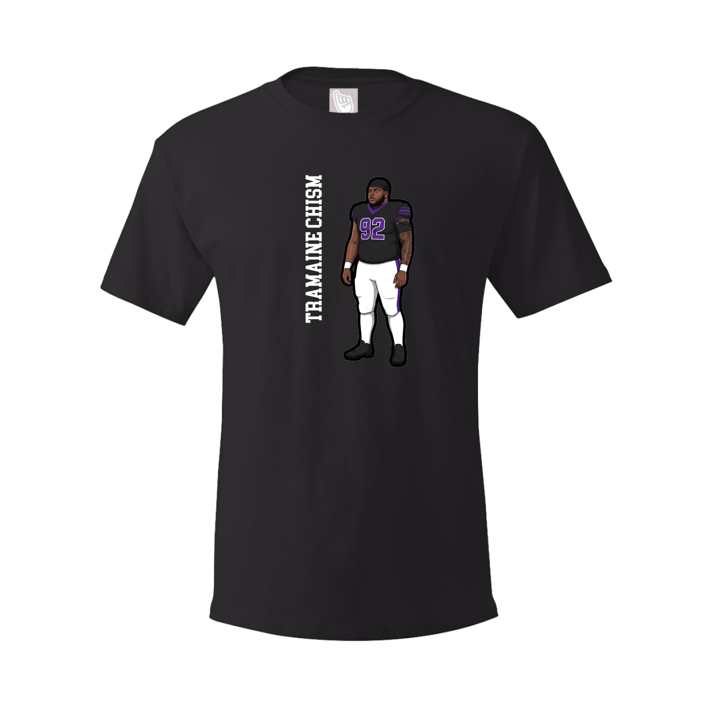 Youth Tee — Name Vertical in Black