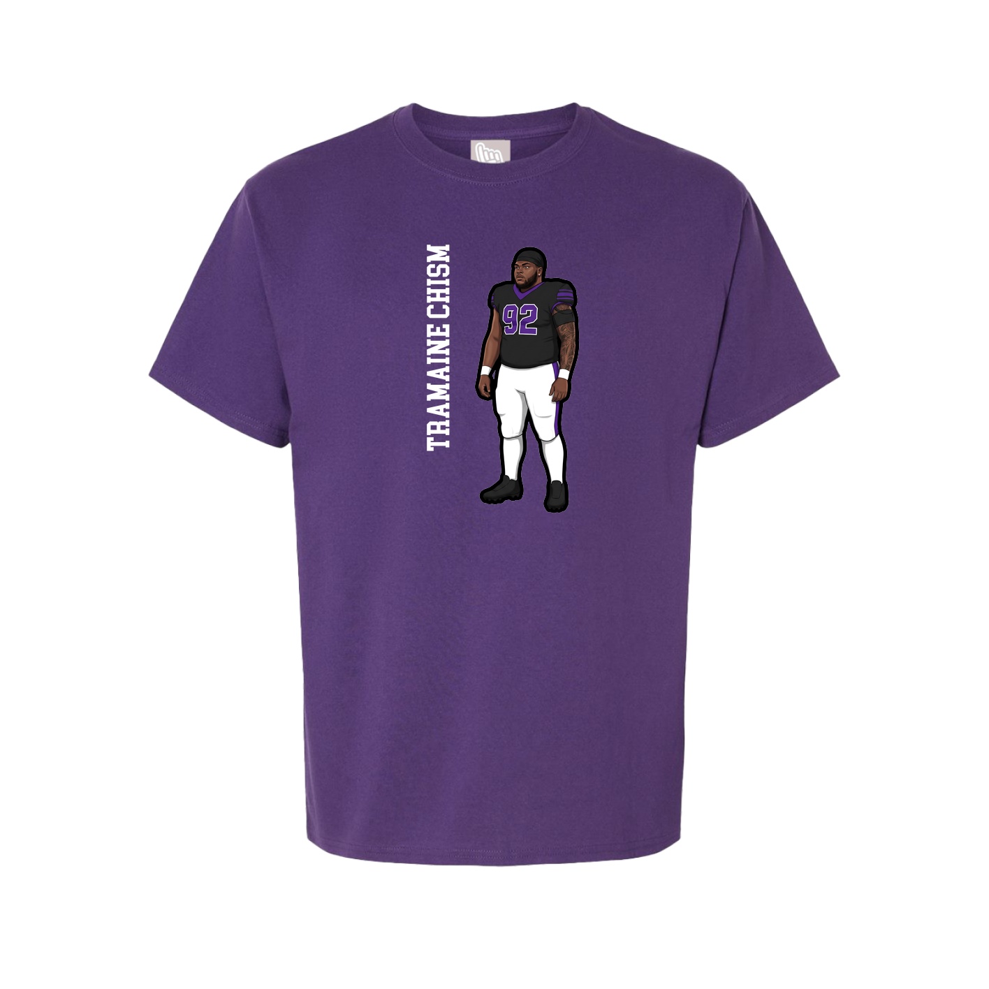 Youth Tee — Name Vertical in Purple