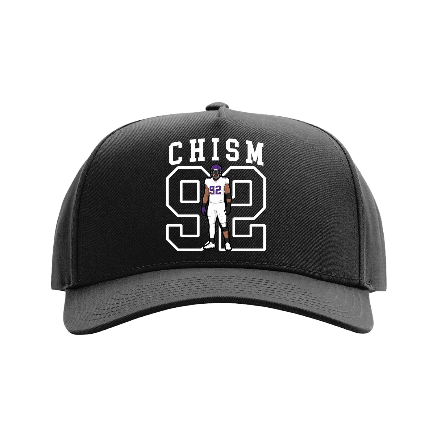 Full Fabric Five-Panel Champ Cap — Shirsey in Black