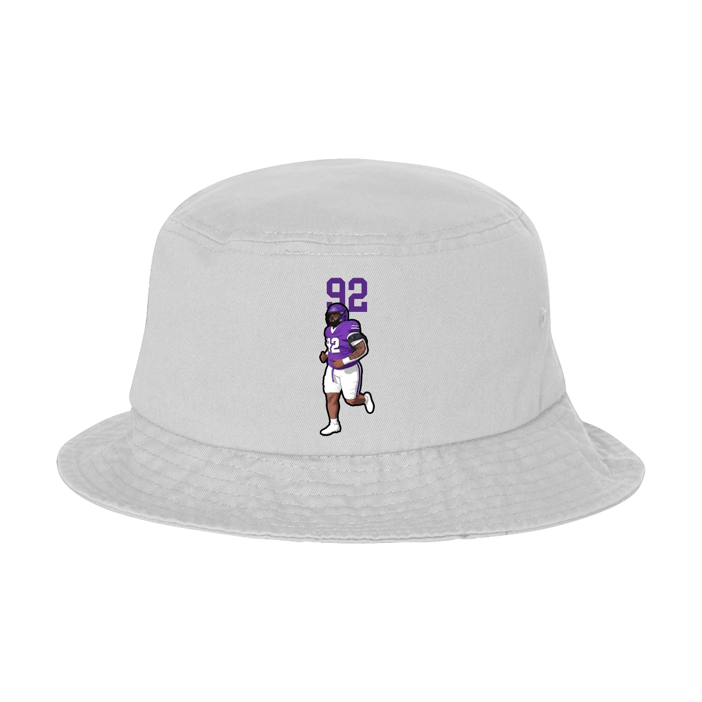 Bucket Cap — Number Top in White