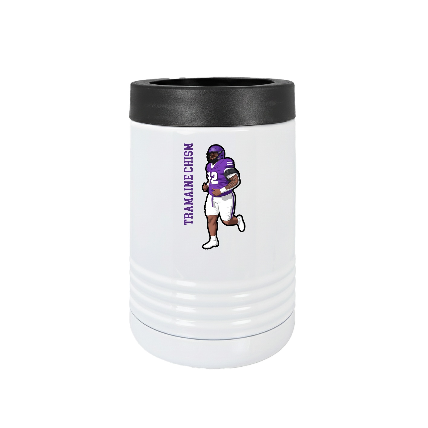 Beverage Holder — Name Vertical in White